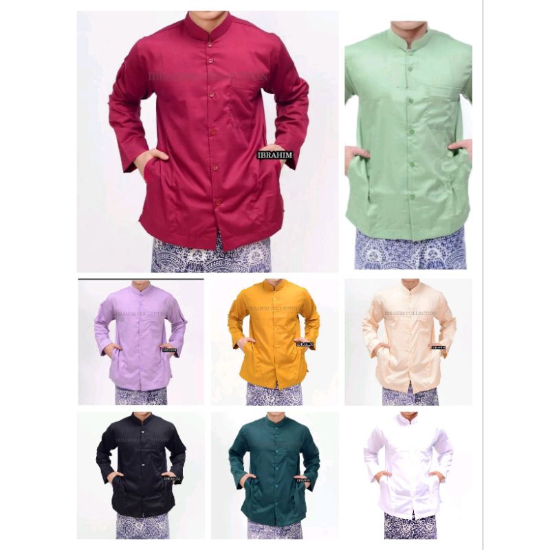 Baju Koko Habib-Kemeja Koko-Kemeja Polos koko-Baju Koko Polos-Koko Muslim Polos-Baju Muslim-Koko len