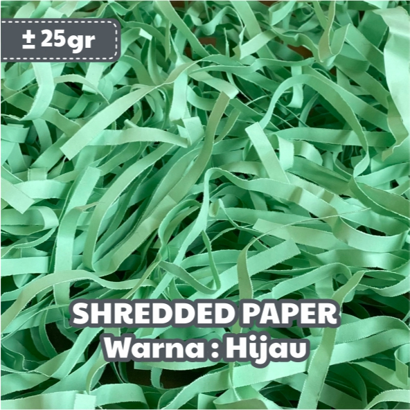 

Kertas Serut Cacah | Shredded Paper | Kertas Hampers Packing | Aesthetic | Warna Hijau