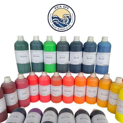 

Biang Warna BLACK Pigmen Tinta Sablon Waterbase Ink KAYA WARNA & CO. (1kg) SF6