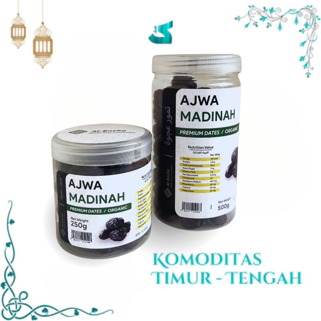 

Kurma Ajwa Nabi Asli Madinah Kualitas Premium Grade A 500 gram