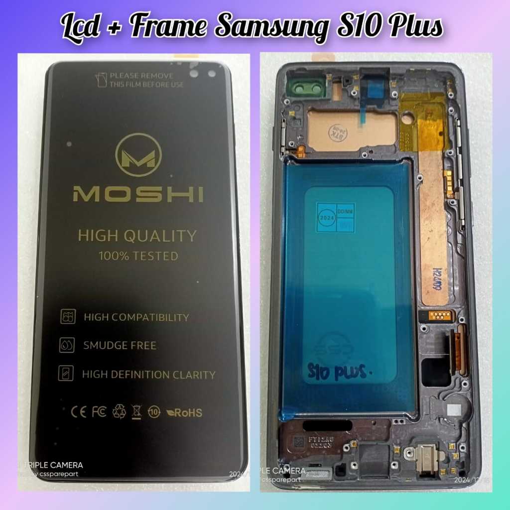 Lcd Set Plus Frame Samsung G975 S10 Plus Lcd Set + Frame Samsung S10+ G975