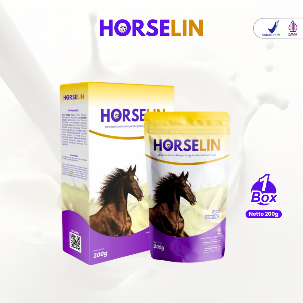 

HORSELIN Susu Kuda Liar Sumbawa Premium Atasi Nyeri Sendi Tulang Asam Urat Pegal Linu Original 200gr