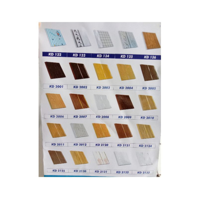 plafon PVC motif coklat kayu ukuran 4meter x20cm isi 1 dus 15lembar