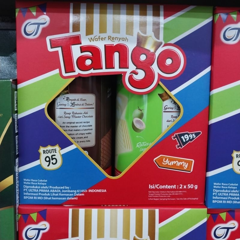 

TANGO WAFER 2X50 GRAM VARIAN RASA COCONUT COKLAT MILKY CHOCO VANILLA VARIAN RANDOM