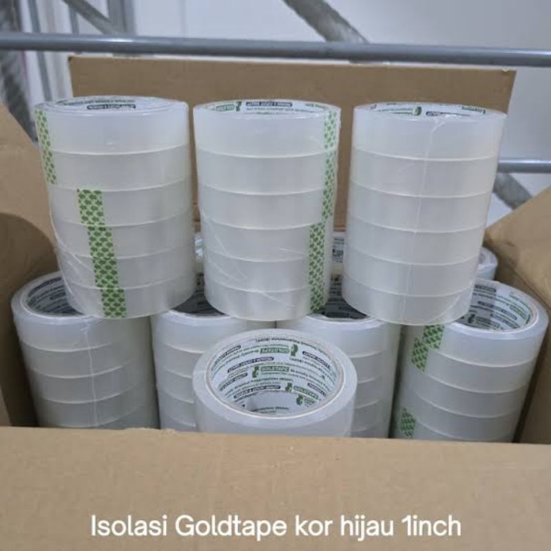 

isolasi gold tape core hijau ukuran 1inn