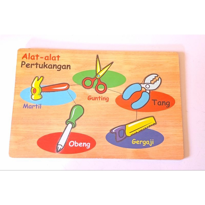 Mainan Edukasi Puzzle Alat Pertukangan//Mainan Edukasi Anak