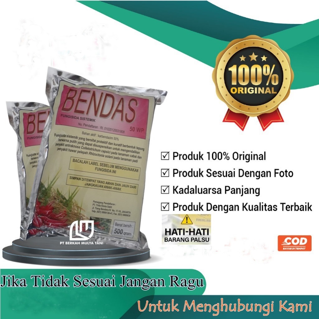 Fungisida Sistemik Bendas 50wp 500 Gram Pengendali Patek Antraknosa