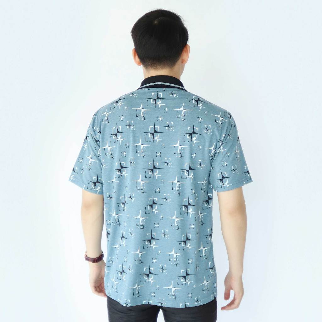 6TRY Sc - Kaos Kerah Pria - Kaos Korea Pria Saku Dewasa Motip Batik - Kaos Polo Shirt Corak Batik