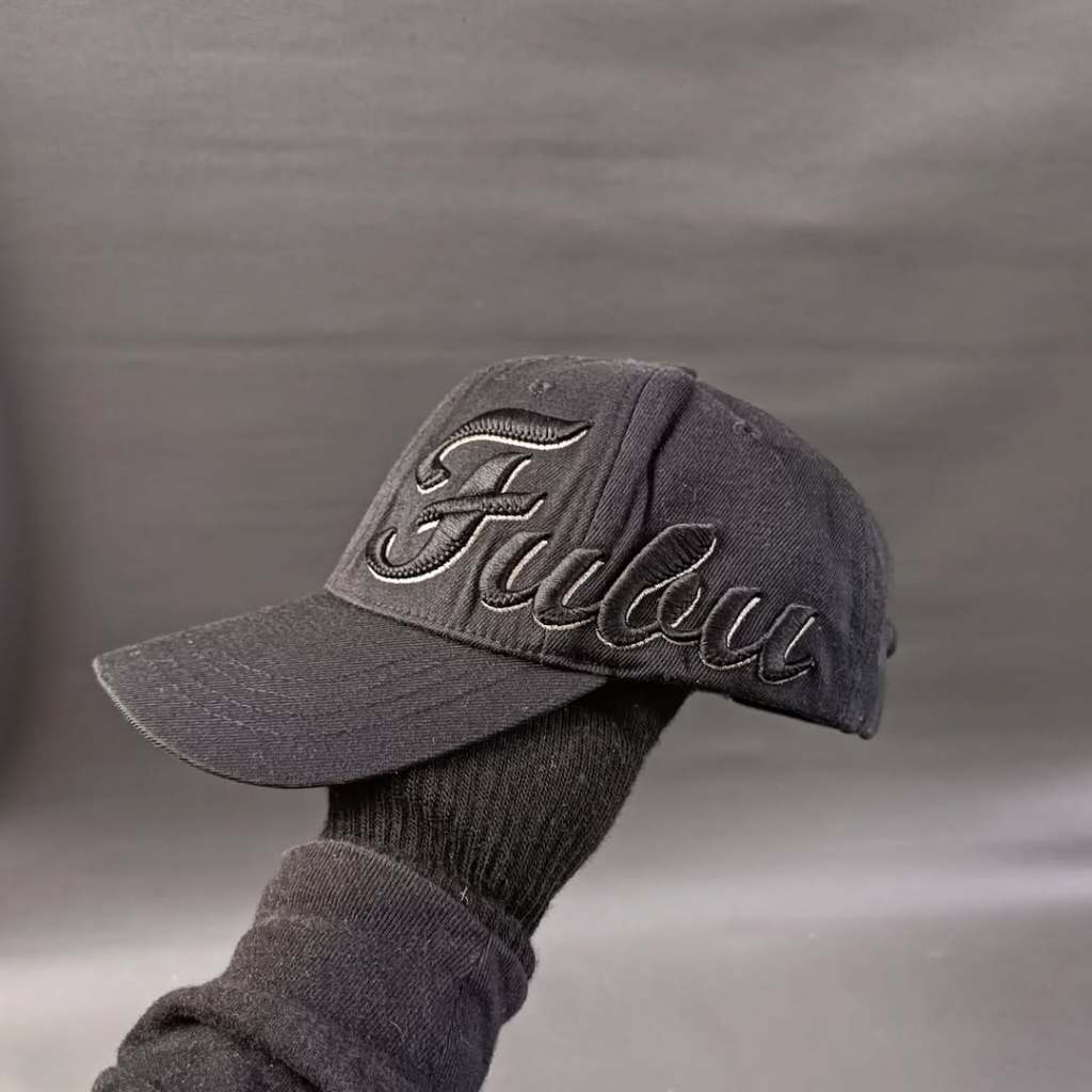 Topi Cap Unisex Pria Wanita FUBU Black on Black Original