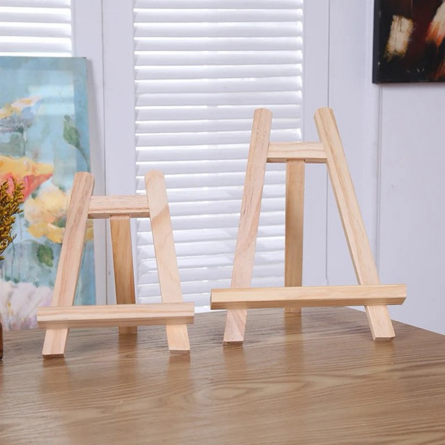 

Easel Lukis stand tripod kayu mini 10cm sampai 50cm easel kayu sandaran kanvas dan hp