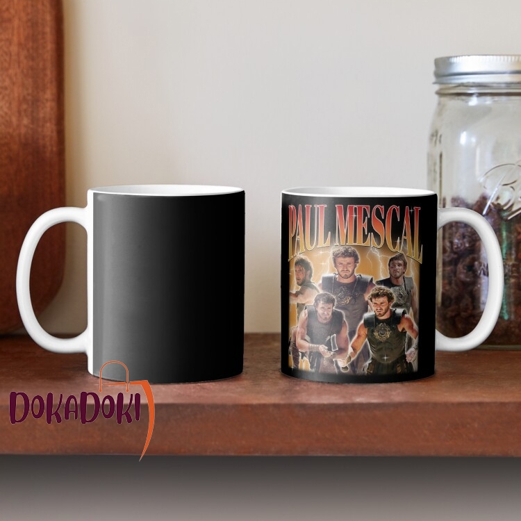 Vintage Paul Mescal Gladiator Retro Bootleg 90s Style Graphic Coffee Mug