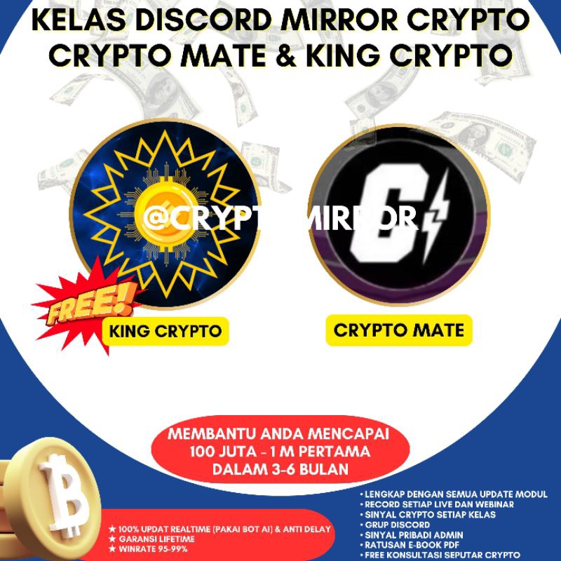 KELAS DISCORD MIRROR CRYPTO CRYPTO MATE & KING CRYPTO [TERLENGKAP, TERMURAH DAN TERBESAR [100% UPDAT