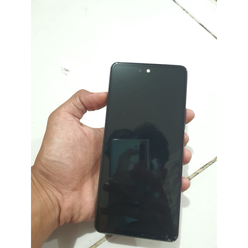 Lcd copotan ori samsung A53 retak tester no shadow frem warna hitam