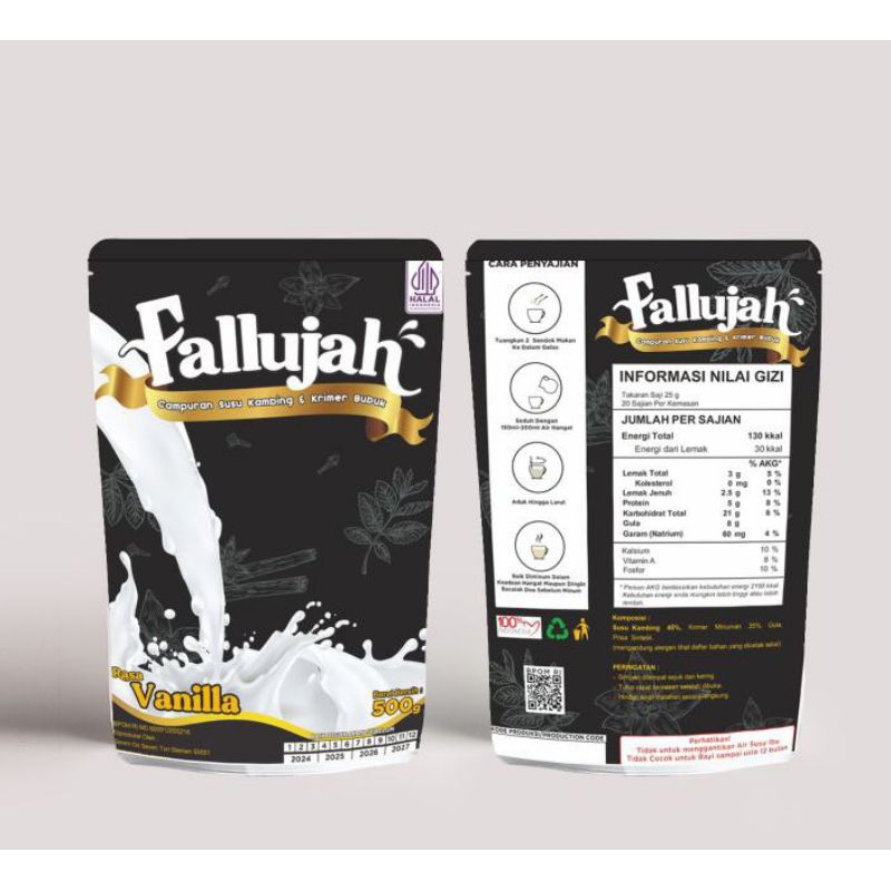 

FALLUJAH VARIAN VANILLA kemasan terbaru BPOM