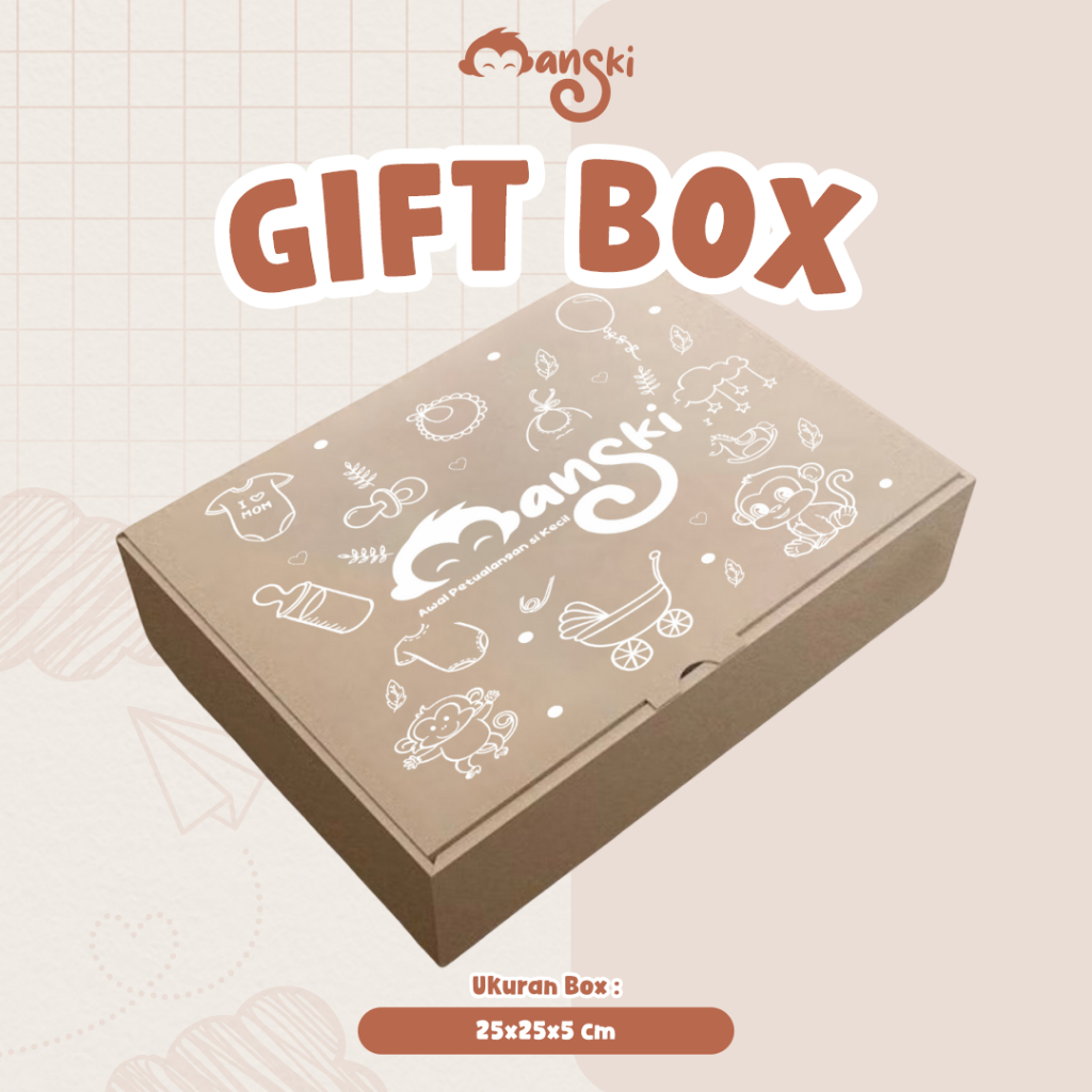 

Packaging Gift Box Hardbox dan Kartu Ucapan Kotak Kado Hadiah Hampers Birthday New Born dan Baby Shower Manski Apparel