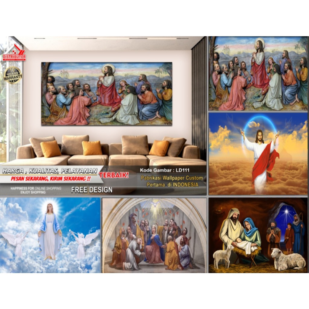 Wallpaper Dinding Custom Jesus | Yesus | Christian | Gereja | Wallpaper Dinding | Wallsticker | Wall