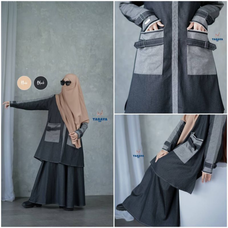 Tabaya series by ummah | abaya & tunik rok | tunik rok syar'i| abaya only
