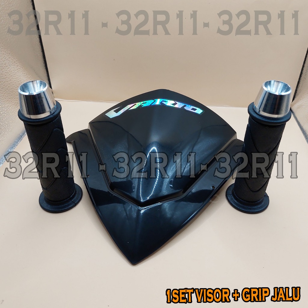 Handgrip motor vario 110 vario 125 old karbu + visor dan stiker hologram