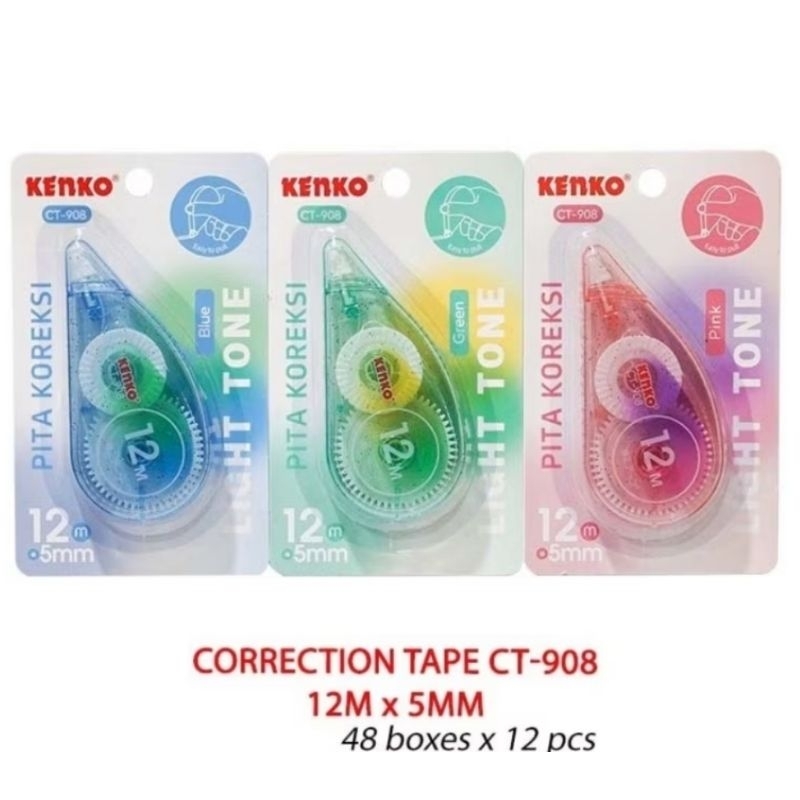 

TIPEX KERTAS KENKO CT-908 12 Meter 1lusin (12pc)