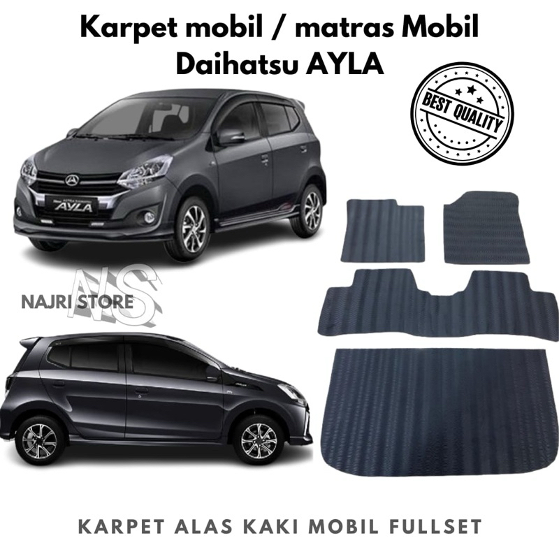 KARPET KARET MOBIL AYLA/AGYA fullset/KARPET LANTAI MOBIL AYLA