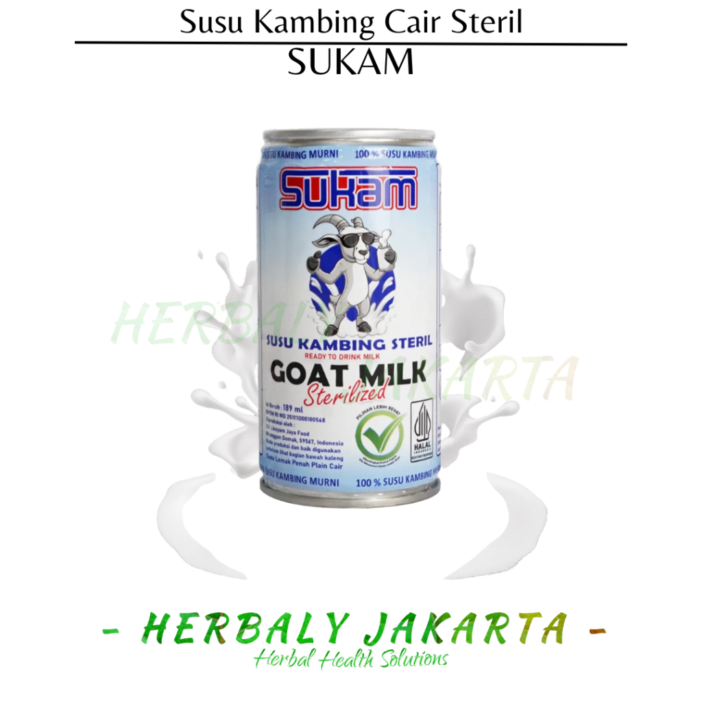 

Susu kambing etawa steril kemasan kaleng siap minum SUKAM GOAT MILK