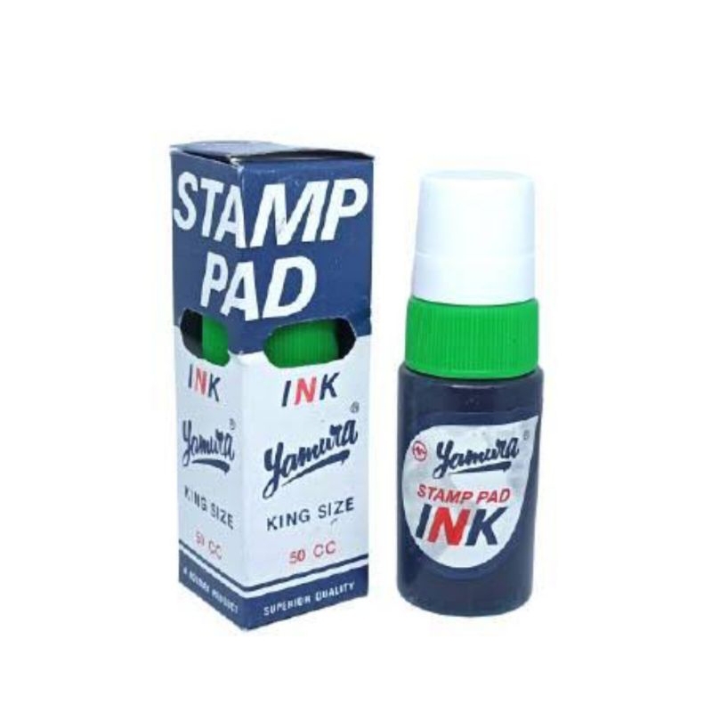 

yamura ink stamp tinta stempel hijau merek yamura