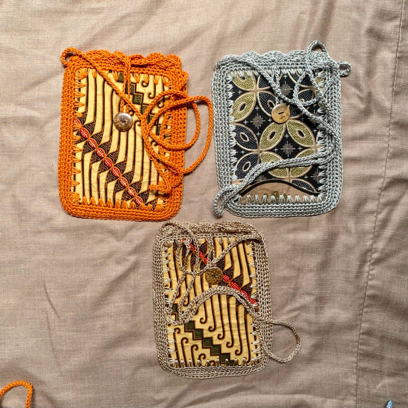 Slingbag HP Batik Rajutan / Tas slingbag