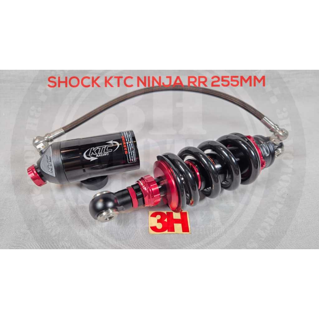 SHOCK SKOK KTC NINJA RR ukuran 255mm HITAM ; HITAM/MERAH SHOCKBRAKER TABUNG PISAH ORIGINAL