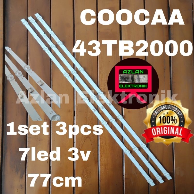 BACKLIGHT LED TV COOCAA 43TB2000 LAMPU BL KOKA 43TB 7LED 3V