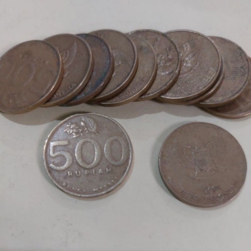 Koin koleksi logam kuno 500 ASLI