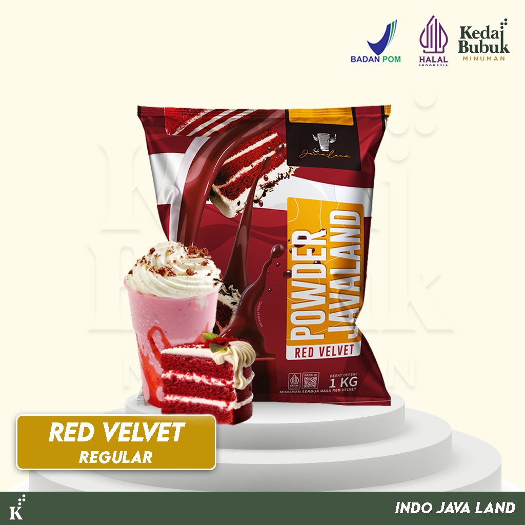 

Javaland Bubuk Minuman Rasa Red Velvet 1Kg - Regular Plain | Bubble Powder Drink Boba