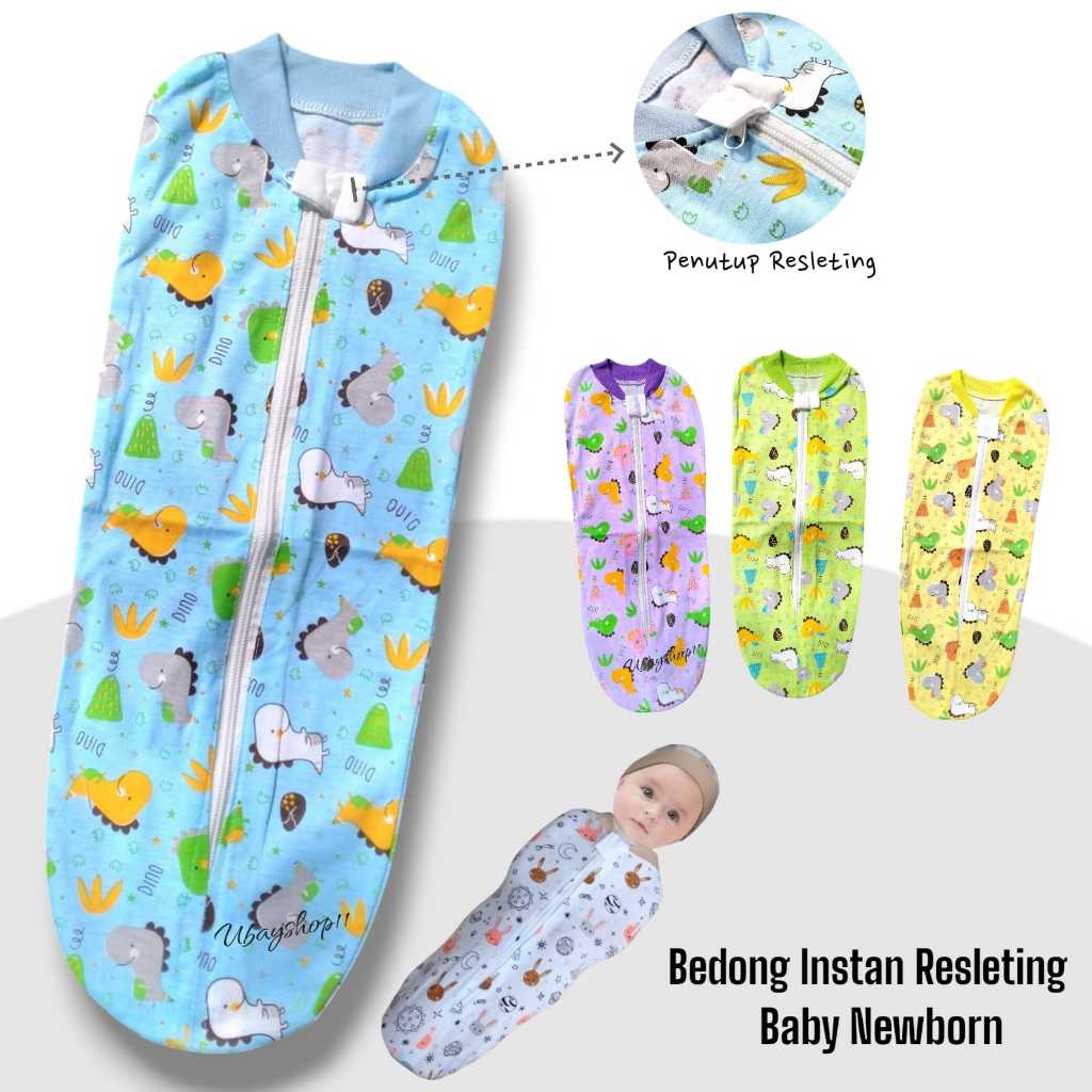 Bedong Instan dengan resleting Cotton bedong bayi baru lahir
