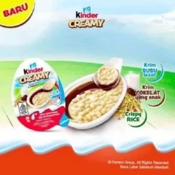 

kinder creamy 1 box isi 12 pcs exp september 2025