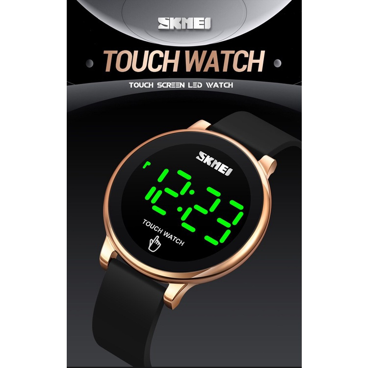 SKMEI 1842  Original Jam Tangan Pria Digital Touch Kulit Leather Tahan Air
