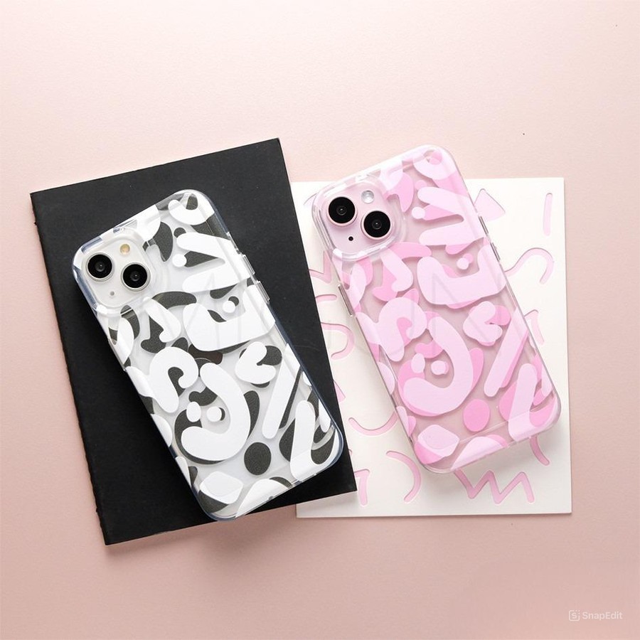 Modern Abstract Transparent Phone Case Softcase