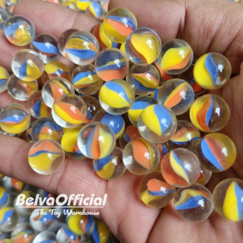 100 Butir Kelereng Balap Langka Unik Gundu Neker Guli