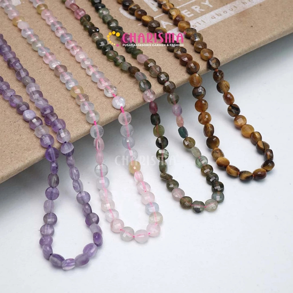 Charisma Mote Batu Natural Stone - Batu Pecah / Natural Stone 5mm / Harga Per String