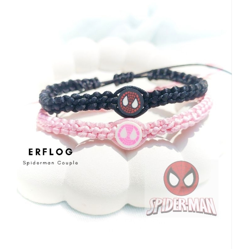 (FREE BOX) GELANG COUPLE MILES & GWEN / GELANG COUPLE SPIDERMAN PRIA WANITA