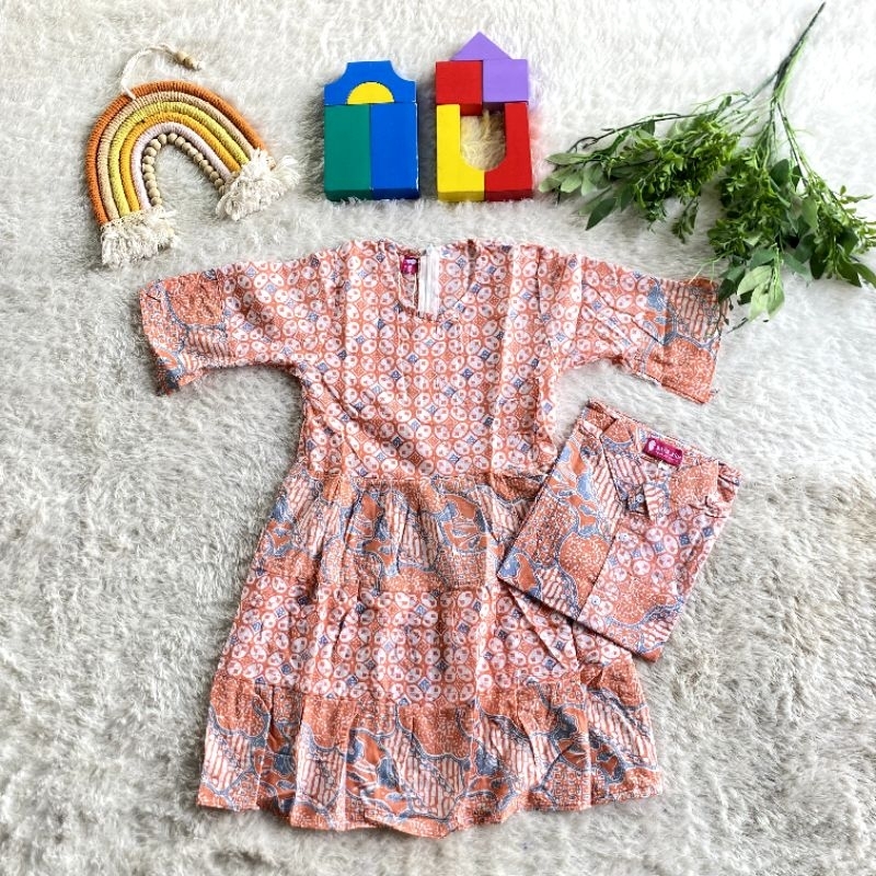 Dress Batik Anak Dan Kemeja Batik Anak Couple Batik Kombinasi Dres Batik Anak Hem Batik Anak Laki