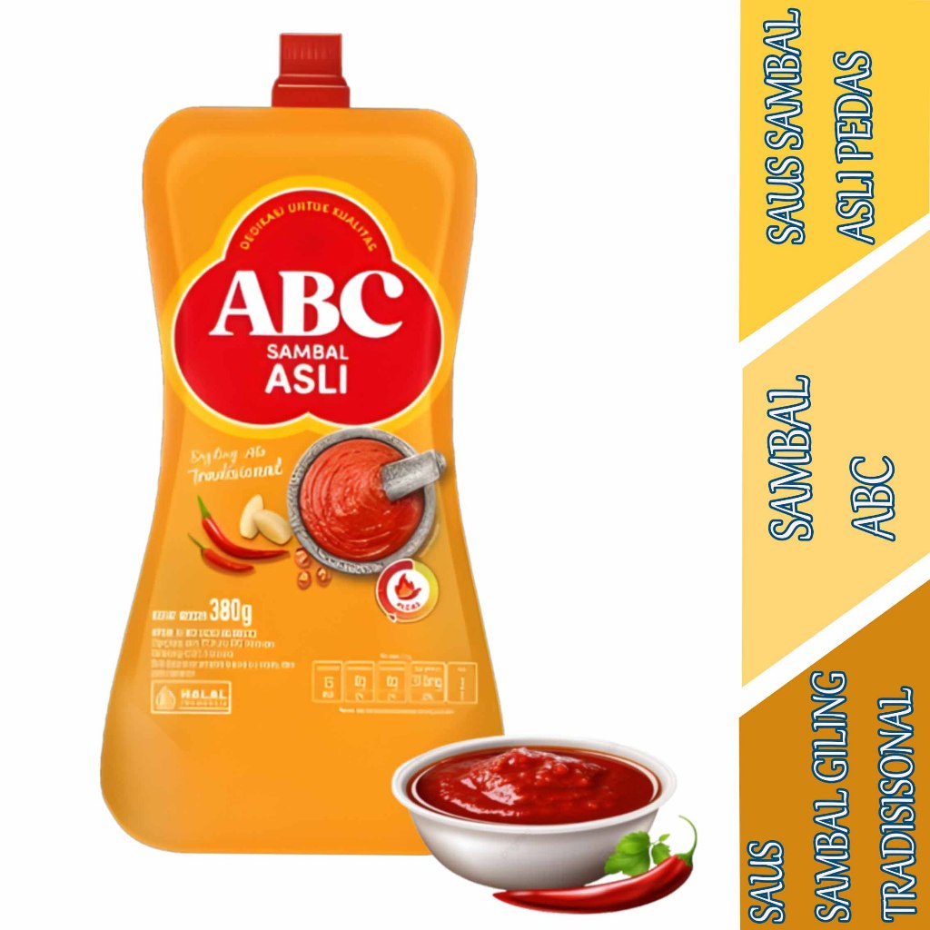 

Saus Sambal Digiling Tradisional - Sambal Abc - Saus Sambal Asli Pedas - 380gr