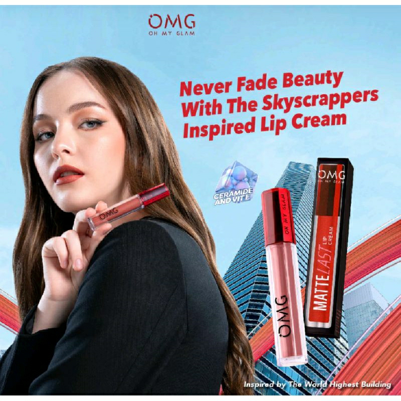 OMG LIP CREAM LIPSTIK OMG KEMASAN BARU