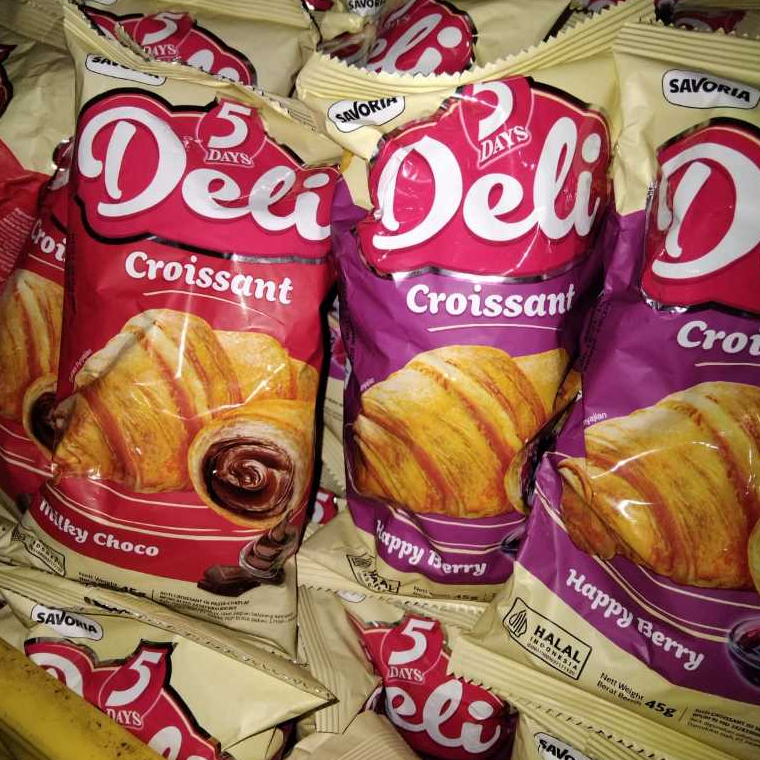 

DELI Croissant Ecer Roti Kroisan 45gr - 5 Days Deli Croissant Roti