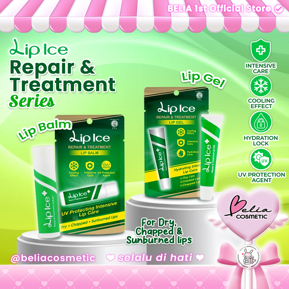 ❤ BELIA ❤ LIP ICE Repair & Treatment Lip Gel Lip Balm | perawatan bibir kering pecah | Rohto