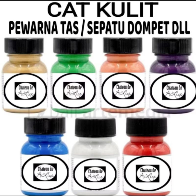 Cat sepatu kulit  / cat tas kulit / cat jok kulit / cat kulit/ pewarna kulit / leather Paint / peral