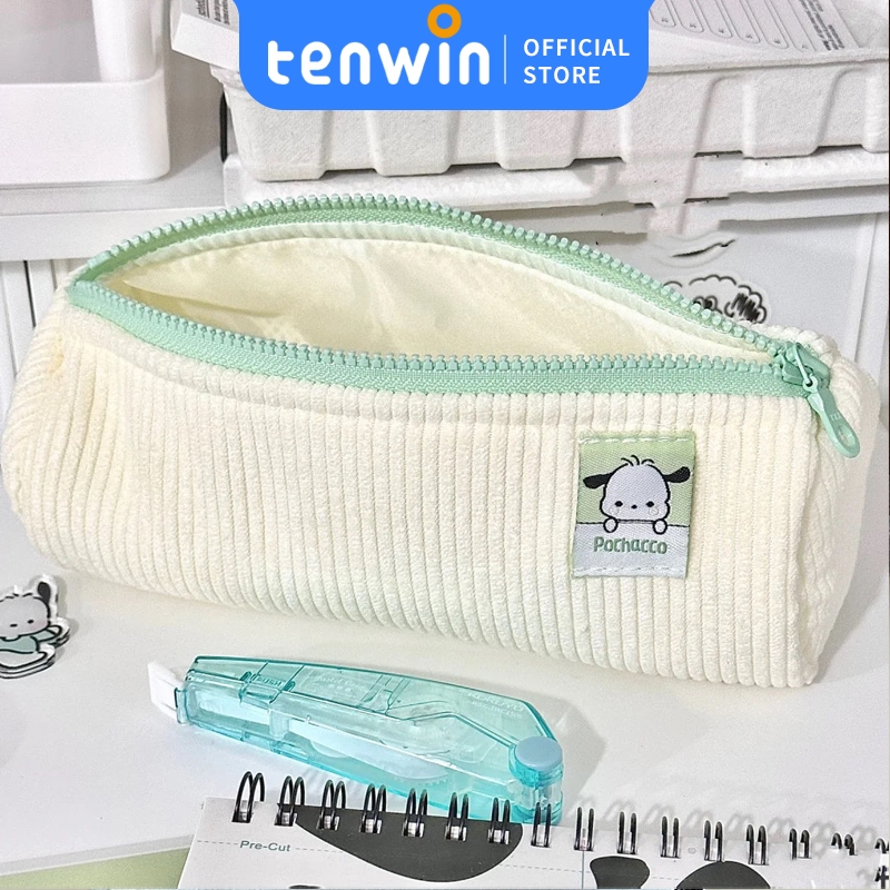 

/kotak pensil/Tempat pensil anjing Pacha/sekolah dasar gaya Jepang kotak alat tulis warna solid tempat pensil