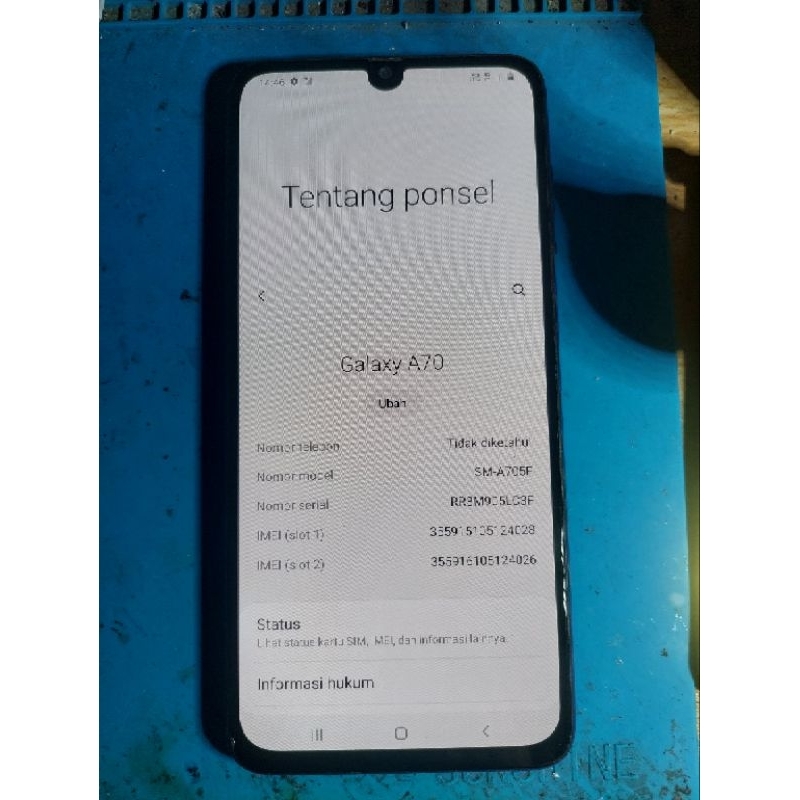 lcd + frame samsung a70/sm - a705f oled fp aktif original oem tested