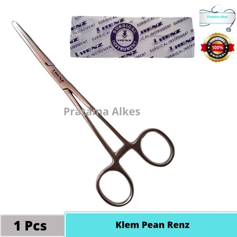 Klem Pean 18Cm / 20Cm Renz Lurus / Bengkok Rochester Pean Lurus Pean Bengkok Klem Arteri Artery