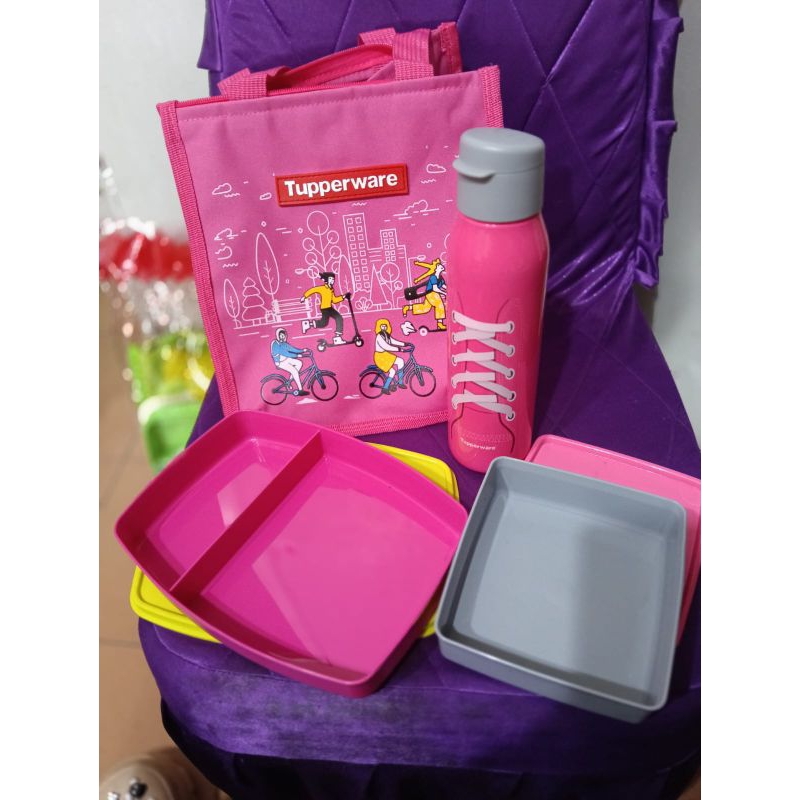 wadah bekal set sporty Tupperware