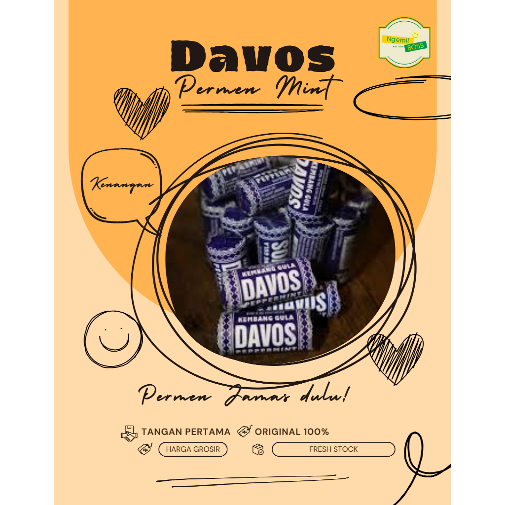 

Davos - Permen Jadul Rasa Mint - 3pcs