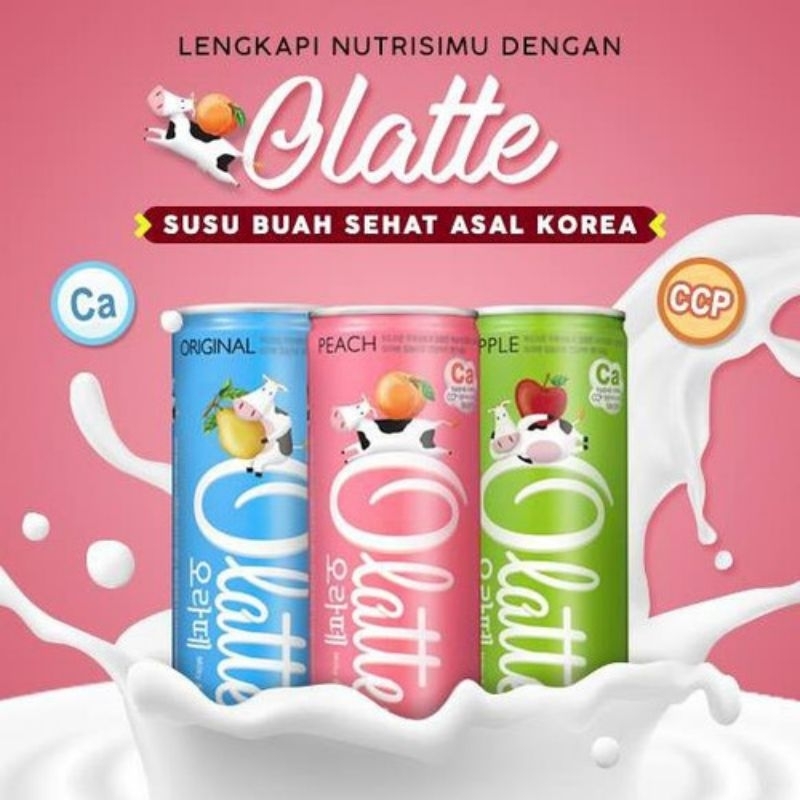 

OLATTE Milk Drink Minuman Susu Rasa PEACH PEAR 240ml